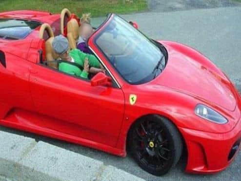 Selcon drove a Ferrari and other luxury vehicles