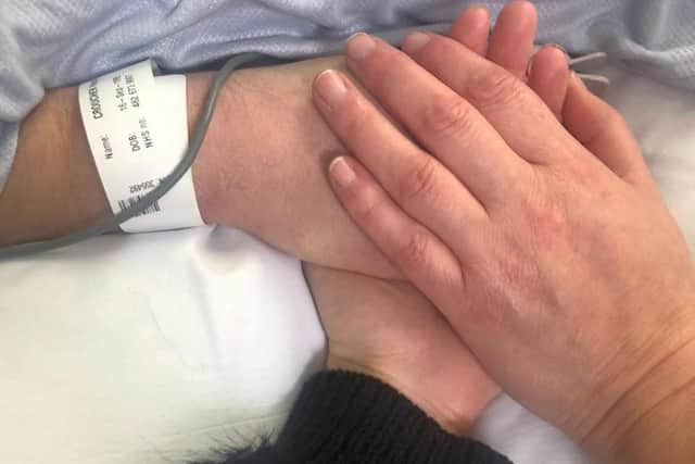 Haydon's family held his hand until the end