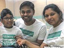Pranav with his parents