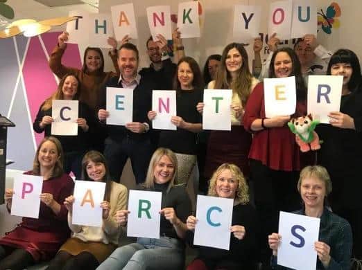 The team at Together For Short Lives thank Center Parcs