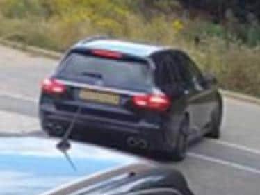 Police want the public to be on the lookout for this dark Mercedes C43 which they believe may have been used in a number of the burglaries