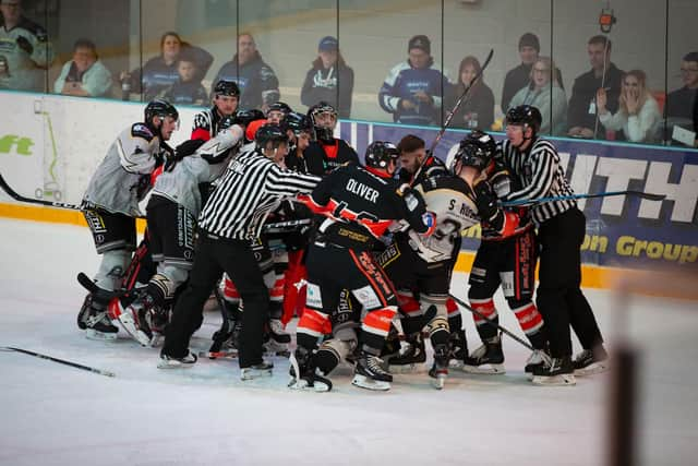 Lightning vs Telford. Pic: Tony Sargent