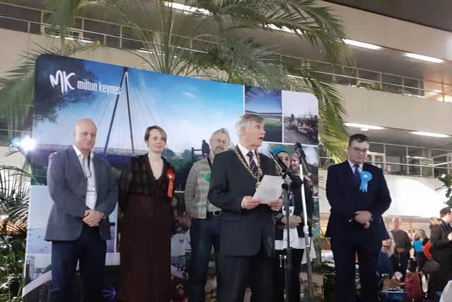 The MK South result being read out on Friday morning