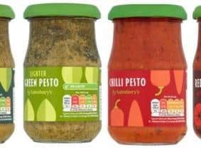 Some of the 190g Sainsbury's pesto affected