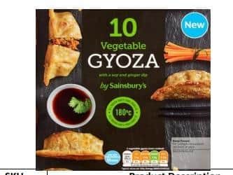Sainsbury's Vegetable Gyoza with a soy and ginger dip