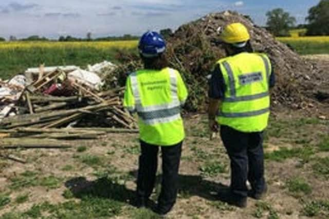 A previous Environment Agency sting operation on an illegal waste site (For illustration purposes)