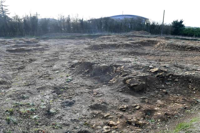 The graves are still visible
