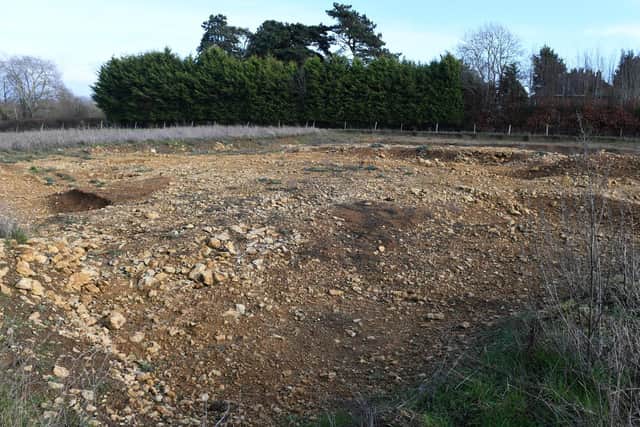 The graves are still visible