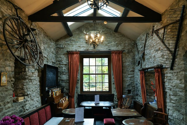 This is the interior of The Green Dragon Inn, used as The Drovers' interior in All Creatures Great and Small.