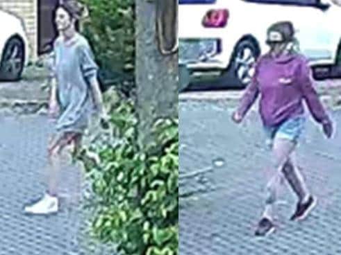 CCTV images of two women officers would like to speak to following a burglary