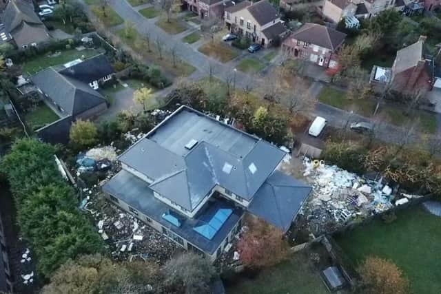 A drone picture of the house in Portland Drive