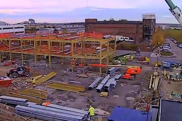 The old building was demolished