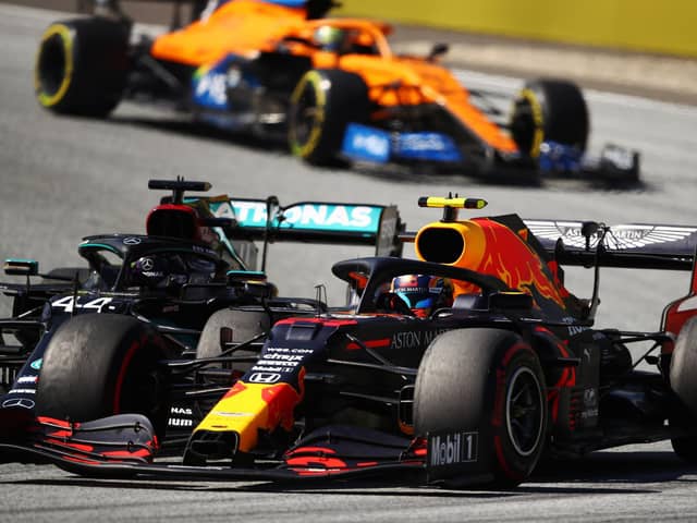 Albon and Hamilton clashed late in the race, costing Albon a podium finish