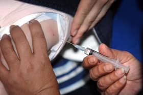The six-in-one jab protects against six serious infections including polio, whooping cough and diphtheria