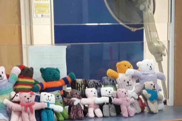 The trauma bears delivered to Bletchley police station this week