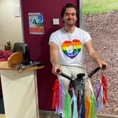 Harry Emblen, Nationwide senior branch manager, during the bike ride