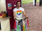 Harry Emblen, Nationwide senior branch manager, during the bike ride