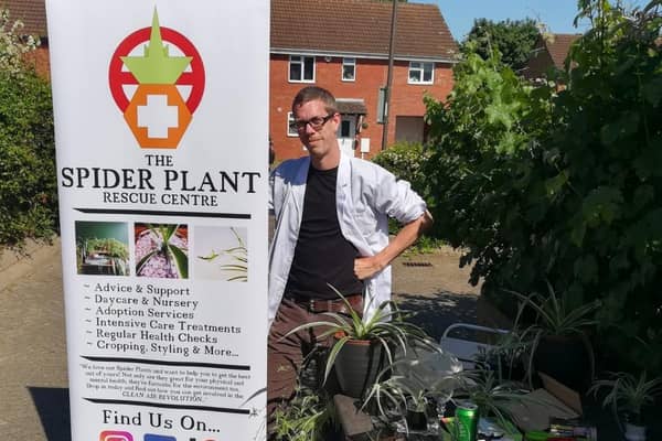 Bill at MK's Spider Plant Rescue Centre