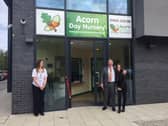 Mayor Andrew Geary and his daughter Rebekah open the new nursery