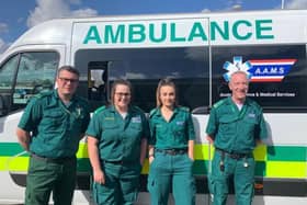 Some of the Acute Ambulance and Medical Services crew