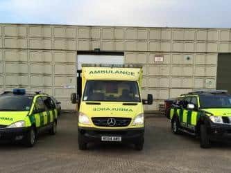 Some of the Acute Ambulance and Medical Services fleet