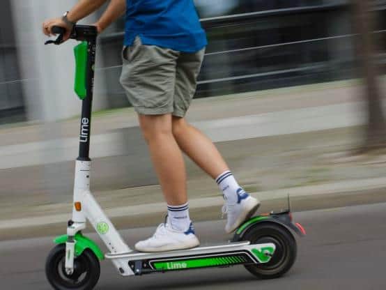 A Lime e-scooter