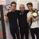 Boxer Kevin McCarthy with his twin sons