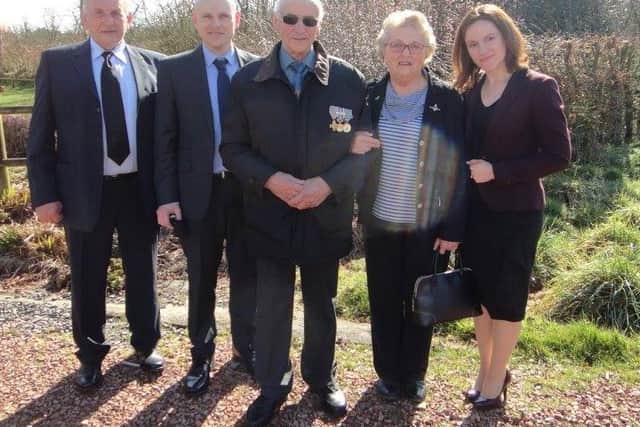 Paul took his mum and family to meet Albert, who had tended George's grave as a young boy in Normandy