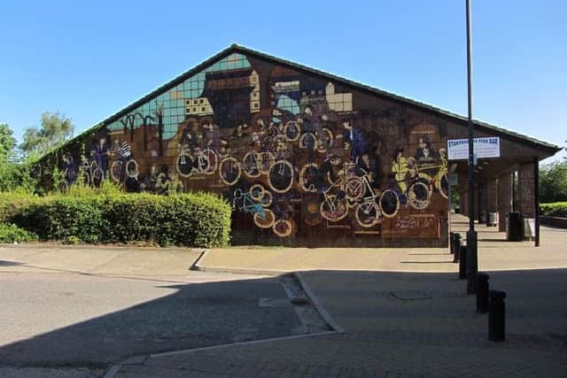 Bicycle Wall in Stantonbury