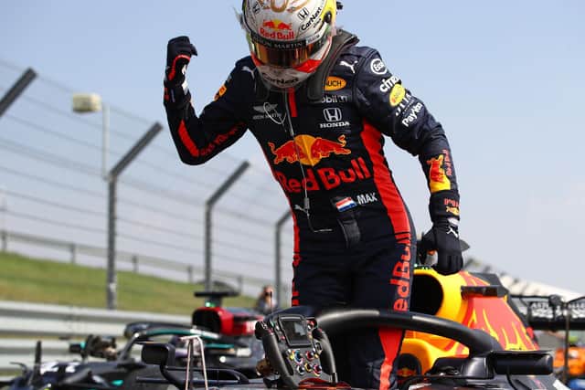 Verstappen celebrates his victory
