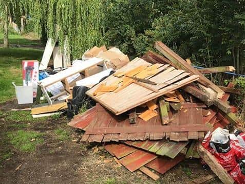 This pile of fly-tipped rubbish has now been cleared