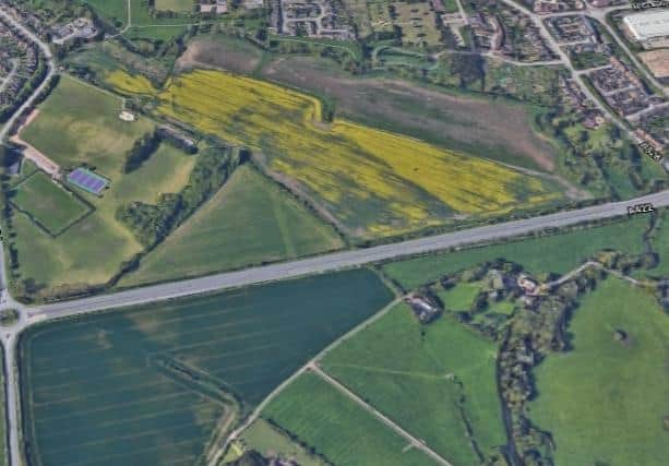 A planning application is in the offing for this land south of Newport Pagnell