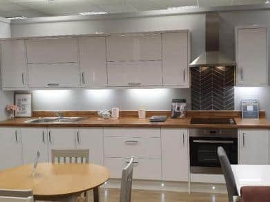 One of the kitchens on display in the new showroom