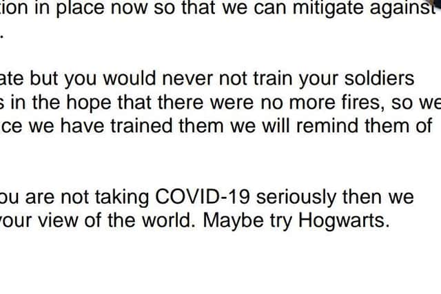 "Maybe try Hogwarts", suggests Mr Harrisons
