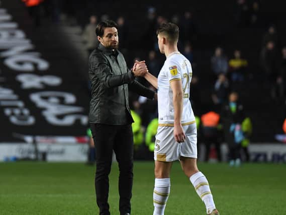 Russell Martin with Callum Brittain