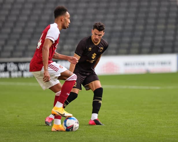 Pierre-Emerick Aubameyang with Regan Poole