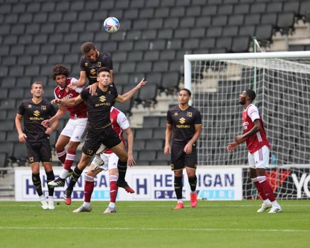 MK Dons taking on Arsenal at Stadium MK