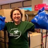 Cllr Jane Carr with the free food packs