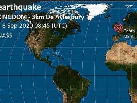 The earthquake happened at 9.45am today (Tuesday, September 8)