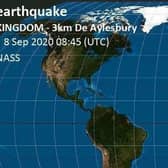 An interactive map of the earthquake which hit Leighton Buzzard earlier today (Tuesday, September 8)