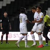 Sam Nombe celebrates his goal against Northampton