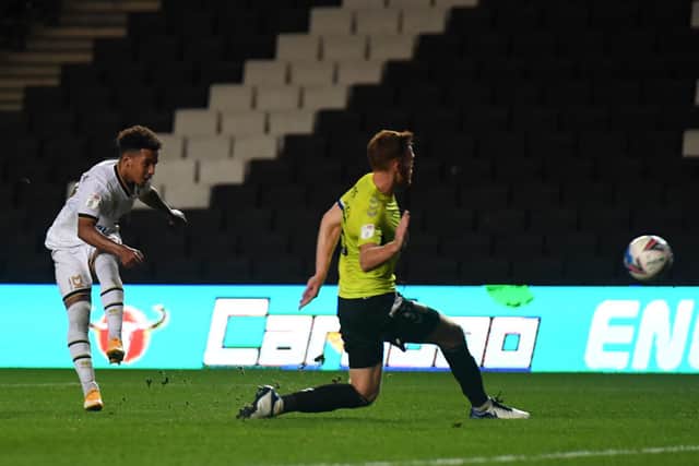 Matthew Sorinola scores