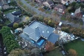 An old aerial image of the disputed house in Portland Drive