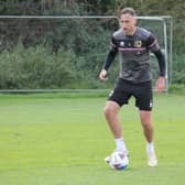 Richard Keogh in training