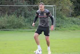 Richard Keogh in training