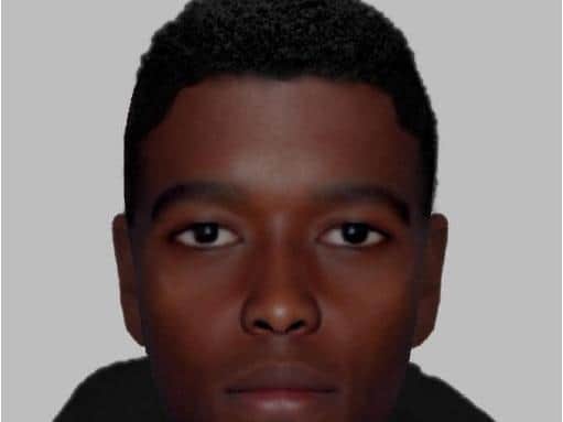 Police have released this E-fit image of one of the offenders
