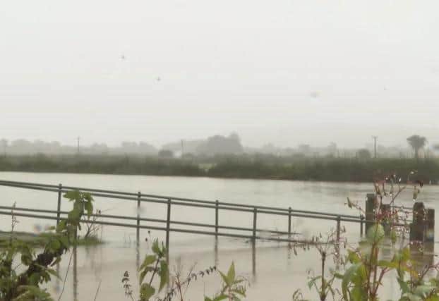 The River Ouzel burst its banks at Bletchley