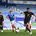 Scott Fraser converts from the spot at Fratton Park