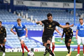 Scott Fraser converts from the spot at Fratton Park
