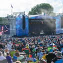 Fans watch Tors perform at Fairport's Cropredy Convention in 2019. Photo by David Jackson